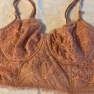 Beautiful pink long line balconette bra dream angels push-up without padding.